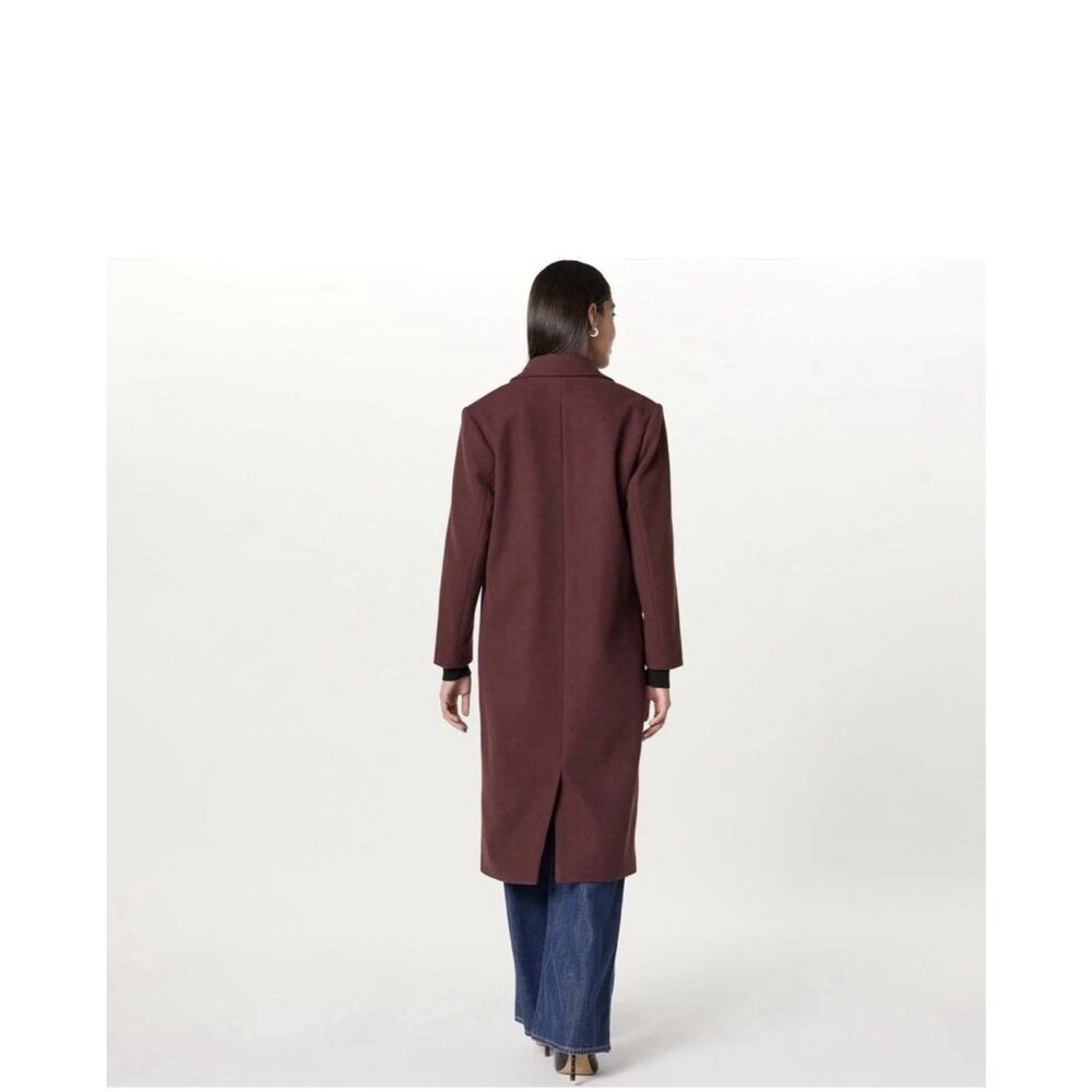 The Drop Liam Oversized Long Coat Decadent Chocolate 2XL NEW Lined Jacket - Picture 4 of 5